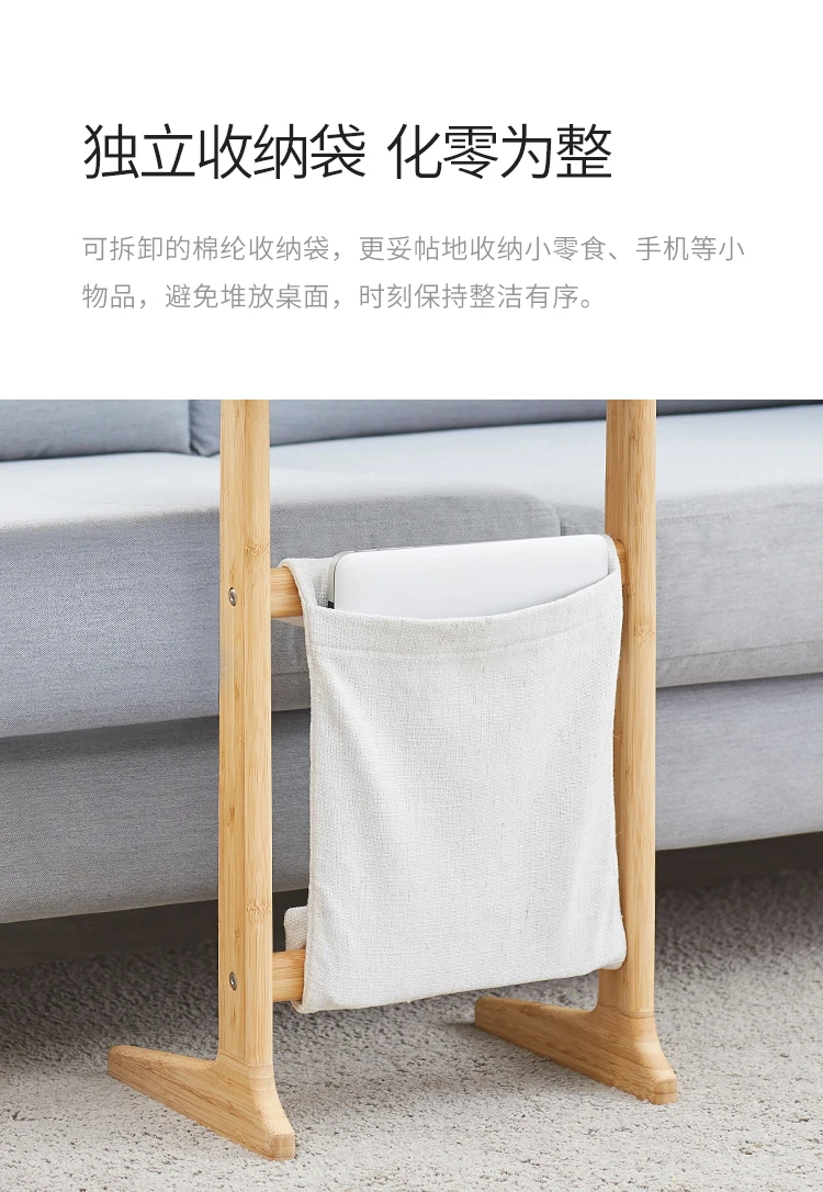 ZEN'S бамбуковый столик для дивана, Белый журнальный столик для гостиной, ночной столик для спальни, мебель с акцентом