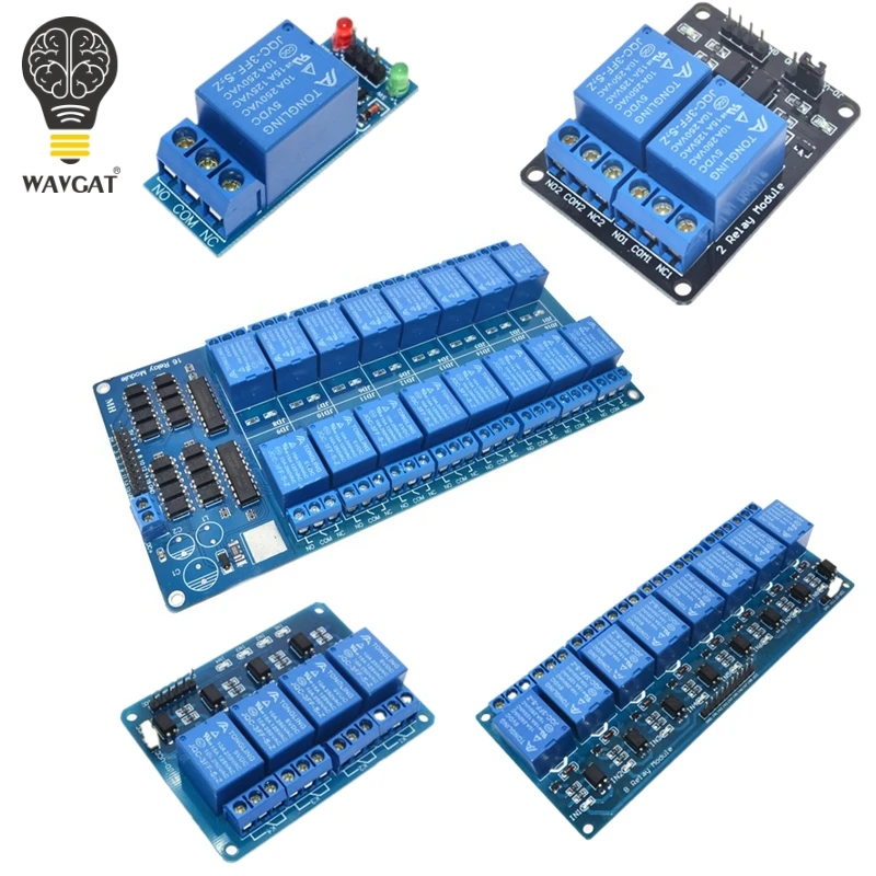 Интерфейсная плата модуля реле низкого уровня 5 В 1 2 4 8 16 каналов для PIC AVR DSP ARM MCU
