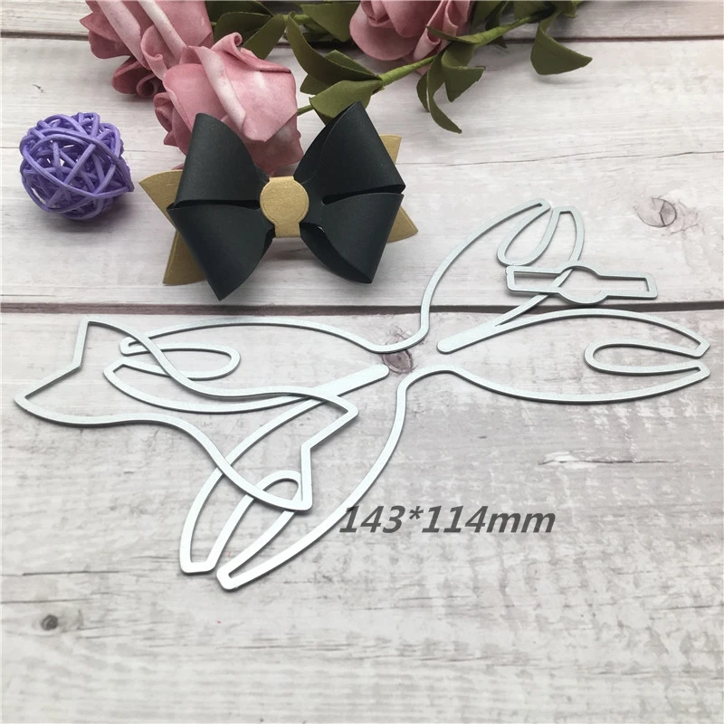 

Cutting Dies 3D Bow Metal Stencils for DIY Scrapbooking / photo album Decorative Embossing DIY Paper Cards 143*114mm