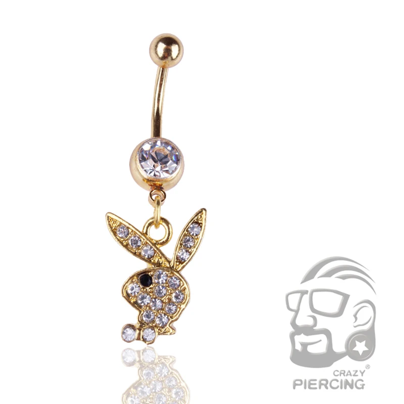 Кольцо для пирсинга пупка с кристаллами из нержавеющей стали 316L|body piercing jewelry|piercing