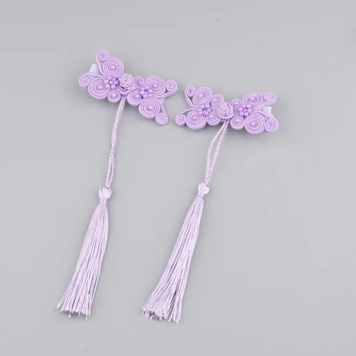 2 шт./1 пара, китайский стиль, детская Шпилька, аксессуары для волос с кисточками, красивые заколки для волос для девочек, заколки для волос - Цвет: Purple