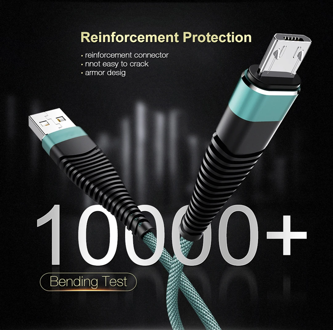 Кабель Micro USB 2A кабель для быстрой зарядки для samsung S7 Xiaomi Redmi Note 5 шнур зарядного устройства Android Microusb Кабели для мобильных телефонов