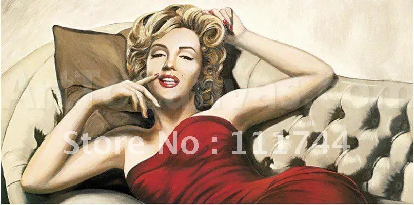 

famous artwork photo ot canvas Marilyn Monroe painting Sweet Dream High quality 100% handmade