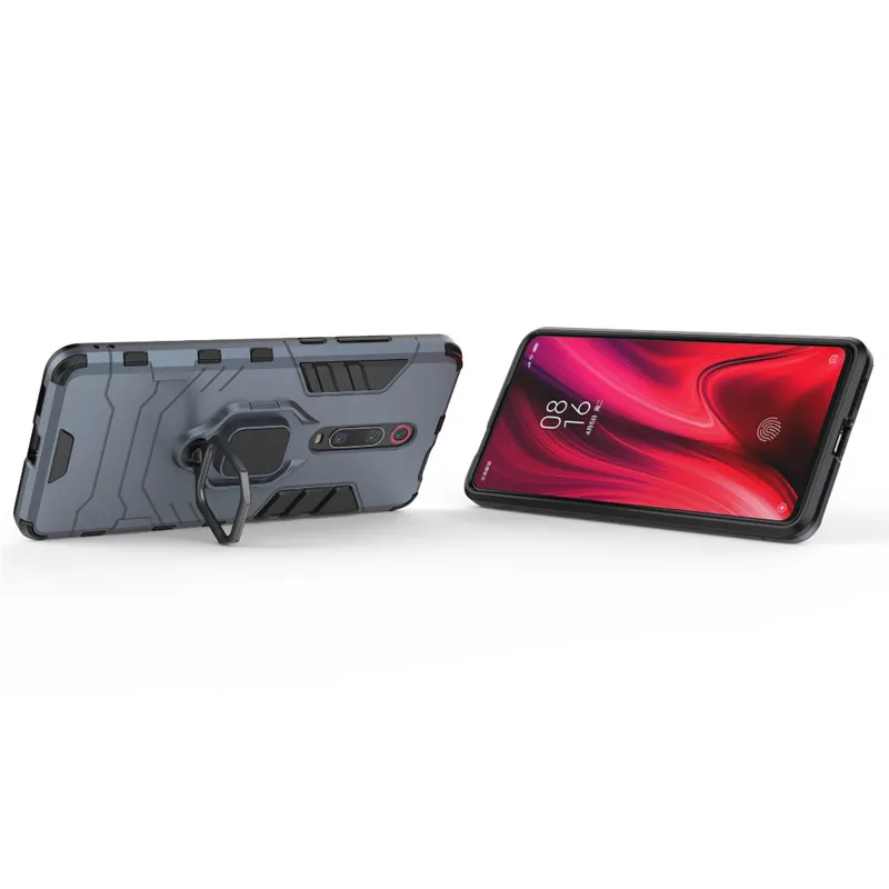 Для Xiao mi Red mi K20 Pro чехол Роскошный Броня Мягкий противоударный Магнитный чехол с металлическим кольцом для Xiao mi 9T mi 9T Pro автомобильный чехол-держатель