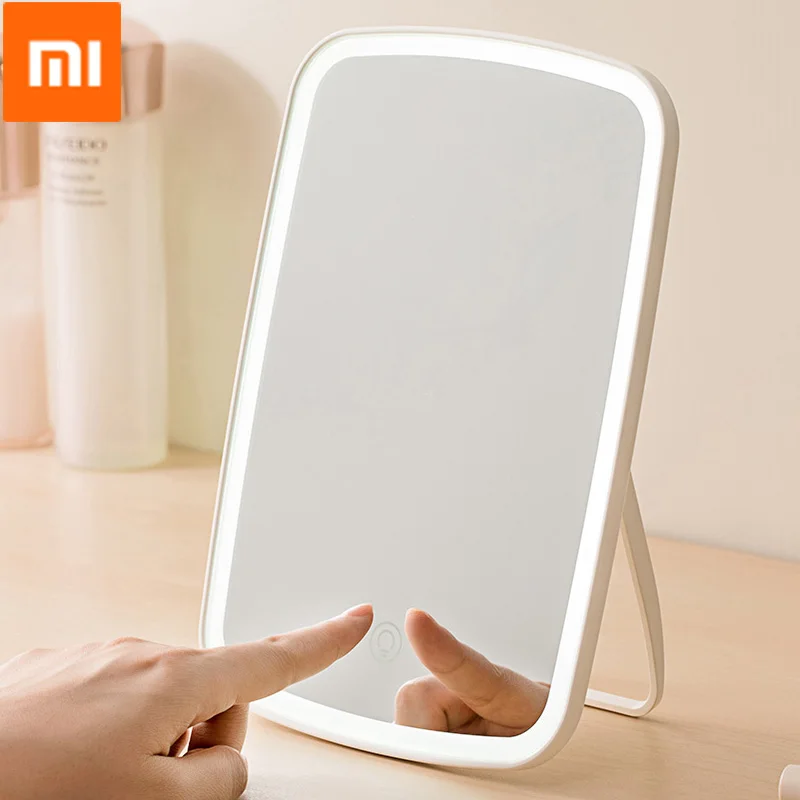 Xiaomi Настольный светодиодный зеркало для макияжа с сенсорным управлением светодиодный светильник с естественным заполнением регулируемый угол USB Перезаряжаемый от MIJIA YOUPIN