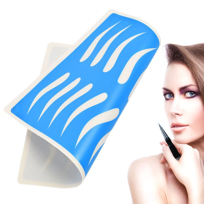 Голубая силиконовая татуировка для бровей ATOMUS тренировка кожи Перманентный