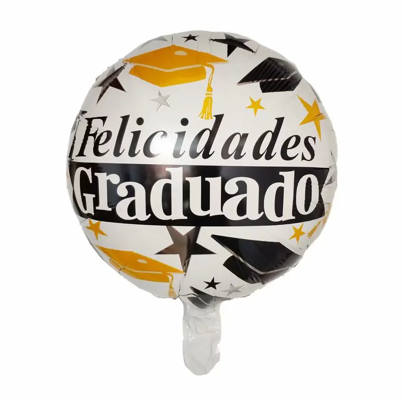 10 шт 18inch круглый испанский Felicidades Graduado шар высшего вечерние украшения Фольга