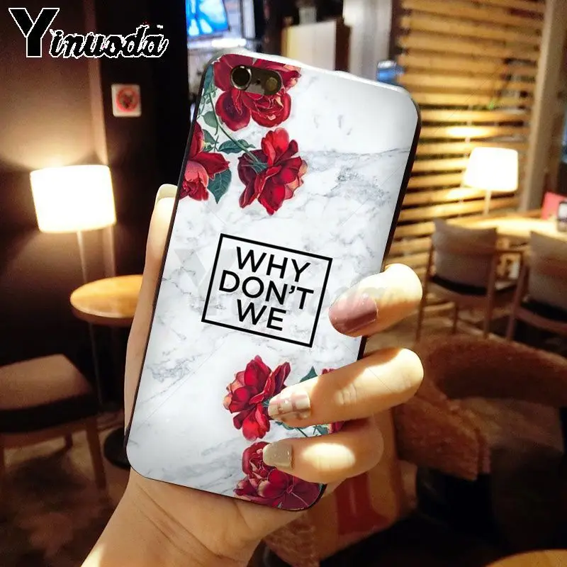 Yinuoda Red Rose Power Girl мраморный мягкий силиконовый черный чехол для телефона iPhone 5 5Sx 6 7