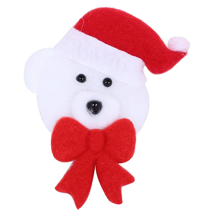 10 шт./лот LED светящийся Санта Клаус/брошь &quotСнеговик&quot детский подарок