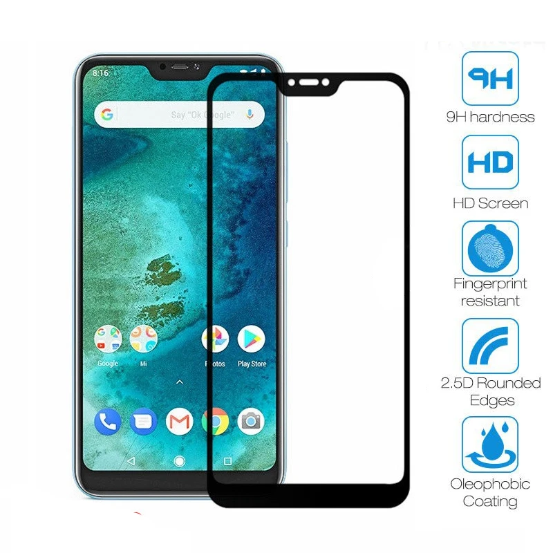 Закаленное стекло для xiaomi mi a2 lite стекло полное покрытие для ksio mi xio mi A2 Lite светильник mi a mi 2 mi a2 A2Lite 6pro 6x пленка