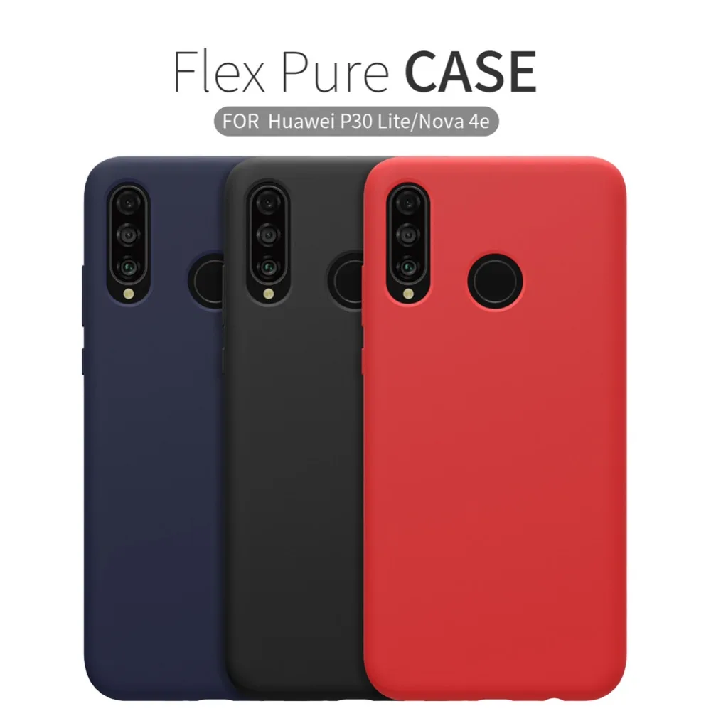 10 шт./лот NILLKIN гибкий чистый чехол для huawei P30 Lite/Nova/4e Жидкая силиконовая Резина противоударный чехол для телефона