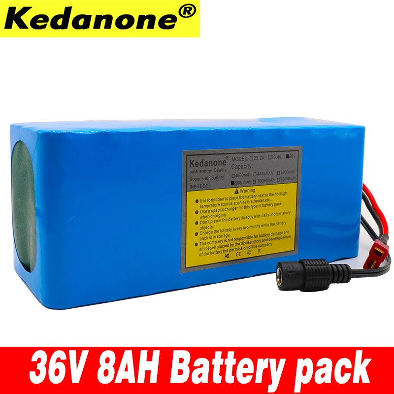 100% 36V 10S4P 8Ah 500W высокая мощность и емкость 42V 18650 литиевая батарея ebike Электрический