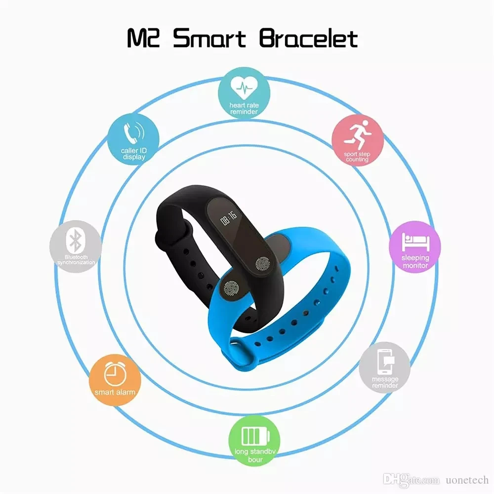 M2 монитор сердечного ритма smartband Bluetooth 4 0 смарт-браслет PK Miband 2 шагомер Фитнес