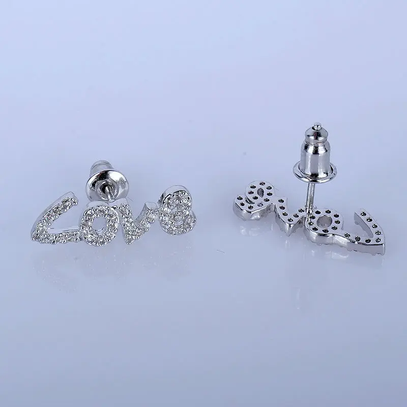 Новое поступление 2016 модные ювелирные изделия алфавит любовь цвет белого золота