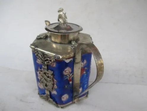 YM 314 Chinese ancient Tibet copper relief dragon monkey butterfly ceramic teapot | Дом и сад