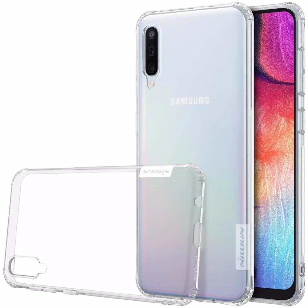 Чехол для Samsung A50, чехол для Samsung Galaxy A30, A70, Nillkin, натуральный, мягкий, TPU, прозрачный, задний чехол с розничной упаковкой - Цвет: clear white