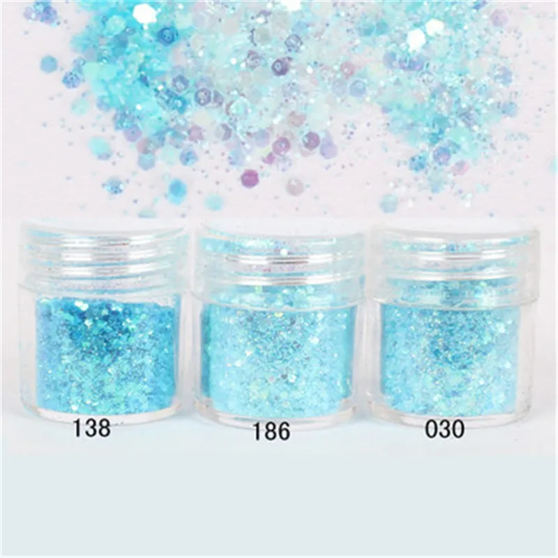 3Pcs Gradient Glitter Powder Set 10ml Pink Hexagon Nail Sequins Paillettes Tips Manicure Art Decorations Dipping | Красота и здоровье