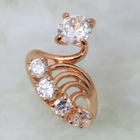 trendy rings rose gold color top quality make with genuine austrian crystals fashion jewelry size 5 5 6 9 ar029