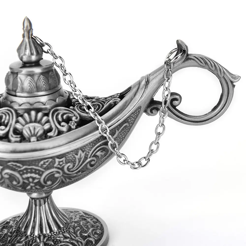 Классическая лампа Аладдин, волшебная сказочная лампа, чай желаний, масляный горшок, металлическая винтажная ретро-игрушка, искусство, ремесло, подарок, украшения, домашний декор