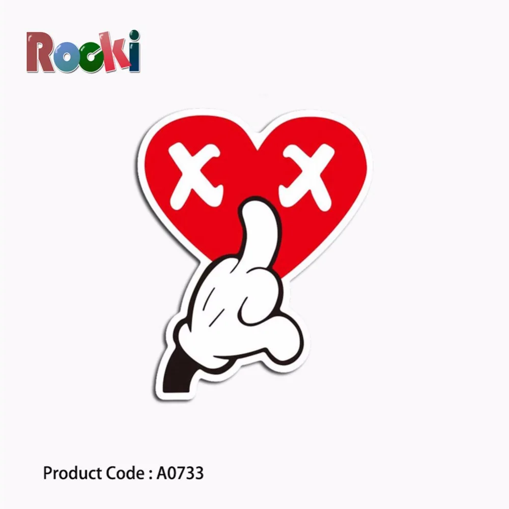 A0731 Stickers Erect middle finger despise Unusual waterproof suitcase boxe laptop guitar luggage bicycle toy lovely colorful | Игрушки и