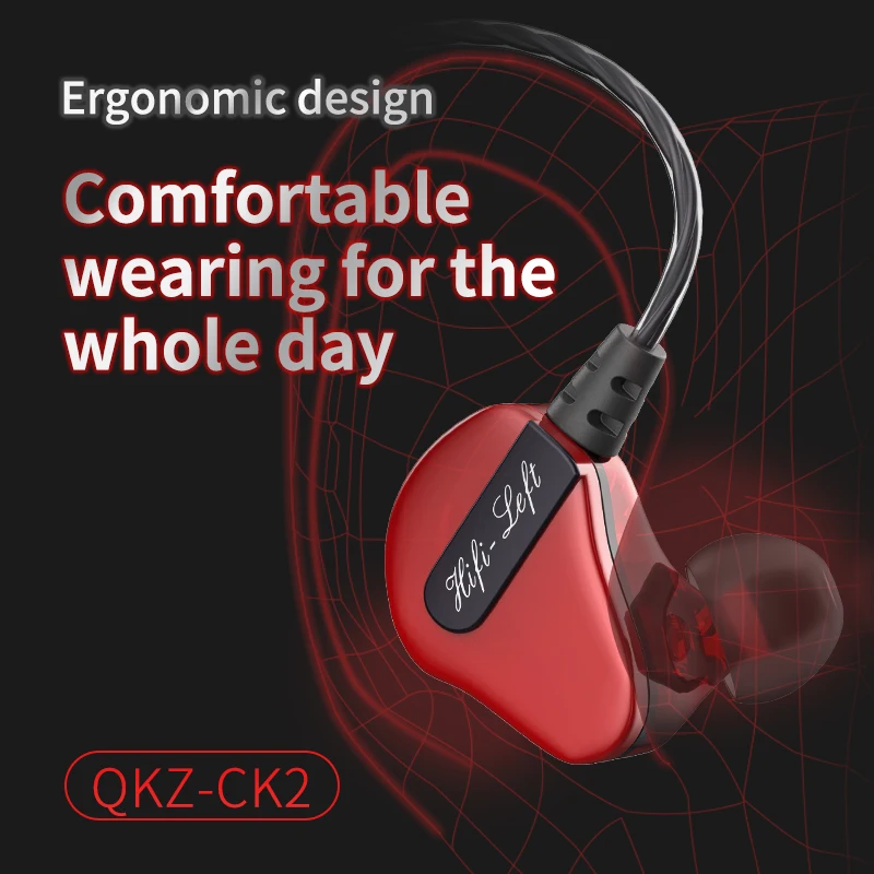 QKZ CK2 наушники специальное издание позолоченный корпус с микрофоном 3 5 мм HD HiFi бас