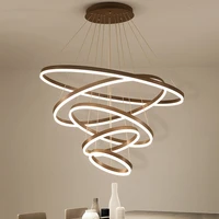 high quality rings modern led chandelier for living diningroom kitchen luminaire suspendu hanging pendant chandelier lighting