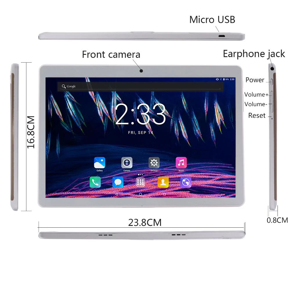 DHL,, новинка, Google Super 2.5D, закаленное стекло, 10 дюймов, 4G LTE, Android 8,0, планшетный ПК, четыре ядра, 4 Гб ram, 64 ГБ rom, ips, Wifi+ подарок