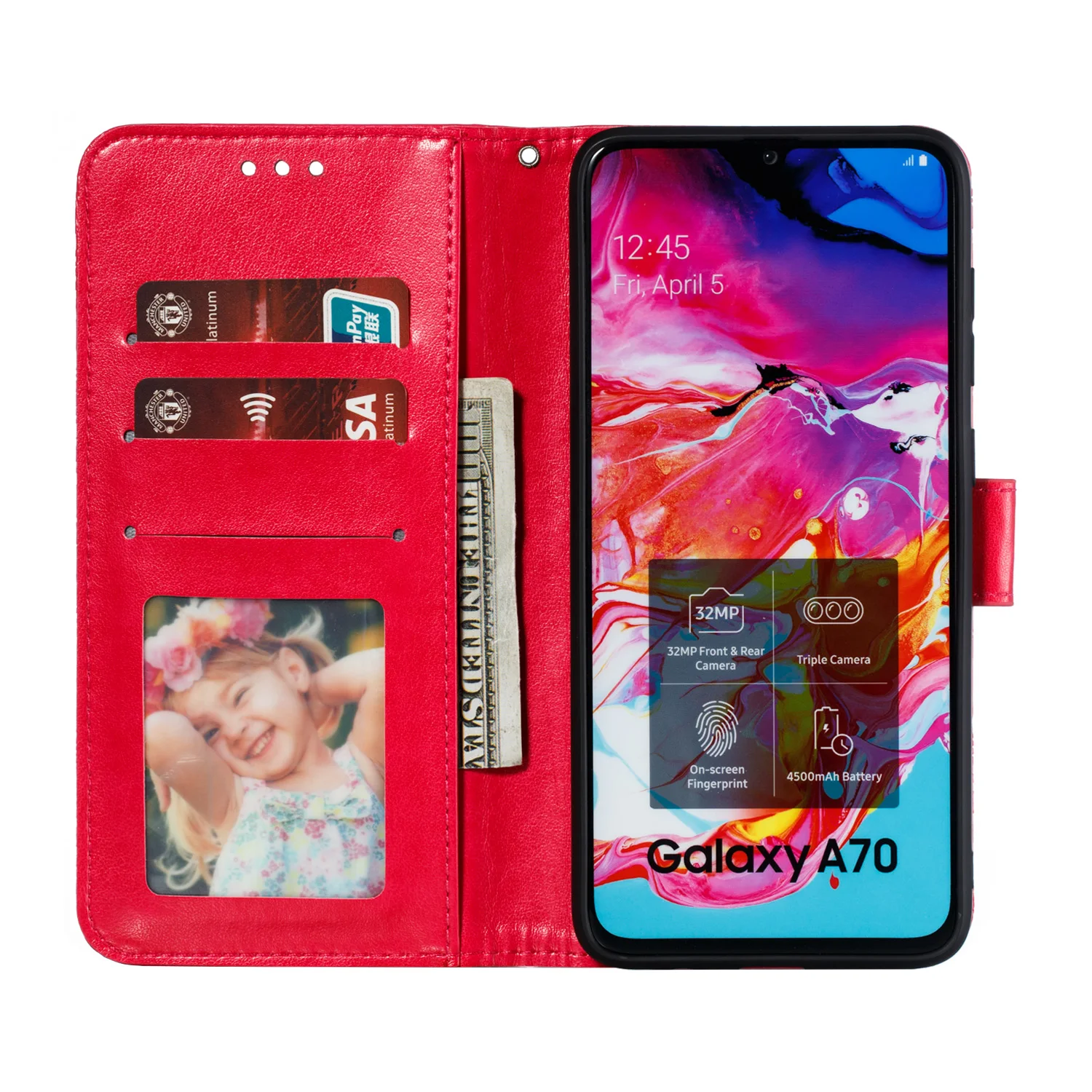 Цветной кожаный чехол для кошелька чехол для samsung Galaxy A10 A20 A30 A40 A50 A60 A70 J4 J6 A6 A8 S9 S10 плюс A7 A9 A20E S10e