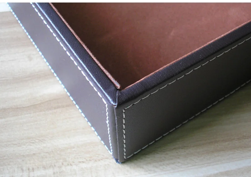 Папка органайзер для хранения документов из кожи и дерева|document tray|desk filepaper tray