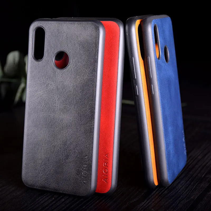 Чехол для huawei p20 lite pro coque роскошный Винтажный чехол из искусственной кожи с TPU + PC