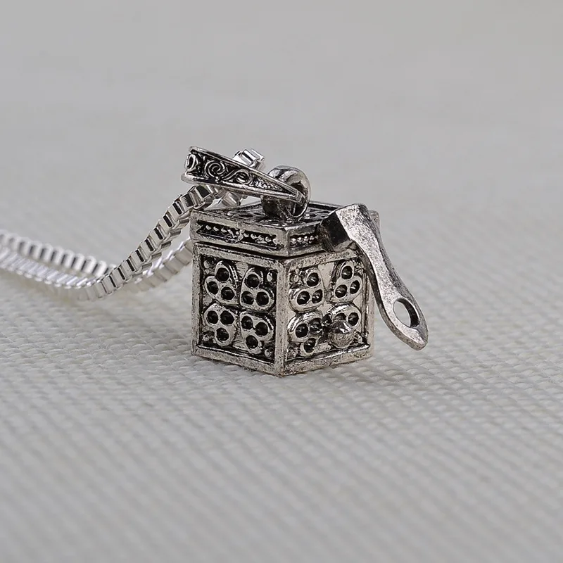 Retro Openable Phase Box Necklace Unisex Storage Paper/Perfume/Teeth/Hair/Urban Case Chain Special Anniversary Gift | Украшения и