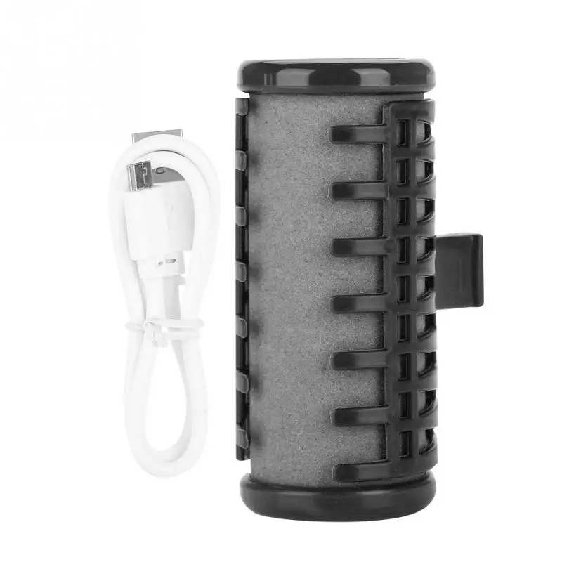 Black USB Перезаряжаемый беспроводной ролик для волос Прозрачная челка стайлер для волос мини электрический бигуди для волос - Цвет: Black