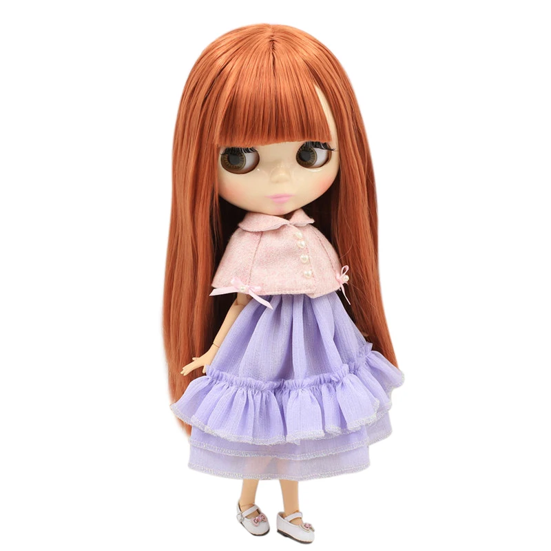 Ледяной обнаженный завод Blyth кукла серии No. 260BL0484 красный каштановый волос белая кожа 1/6 суставное тело Neo