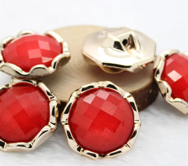 Button Clasps Rose Red Jelly Shaped Fashion Coat 21mm~26mm | Дом и сад