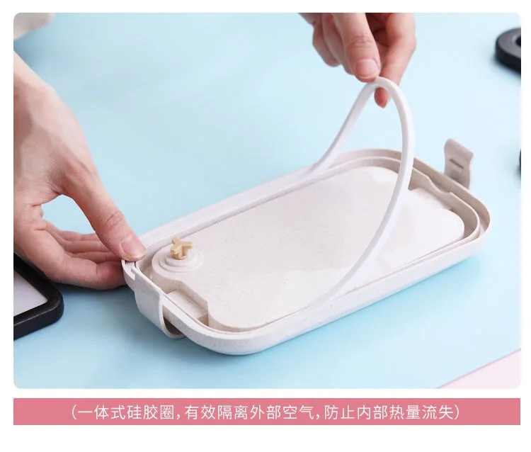 Модный из пшеничной соломы Ланч бокс водонепроницаемый микроволновый Бенто