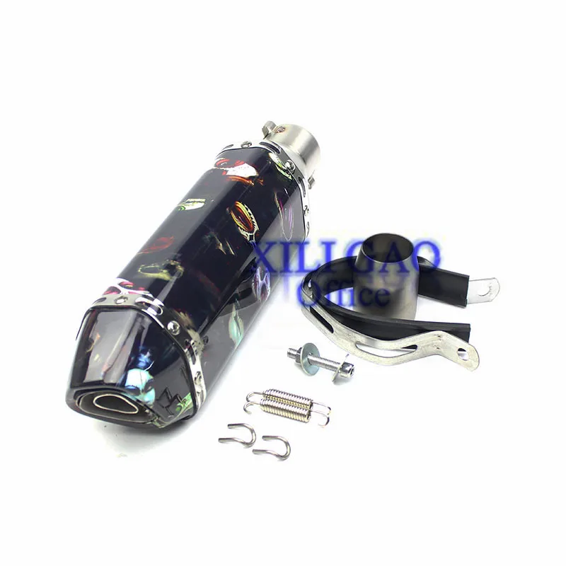 Для выхлопного мотоцикла глушитель яма dirt bike trk502 для suzuki gsr 600 msx125 crf 230 triumph cb650f aerox tmax 530 - Цвет: 10