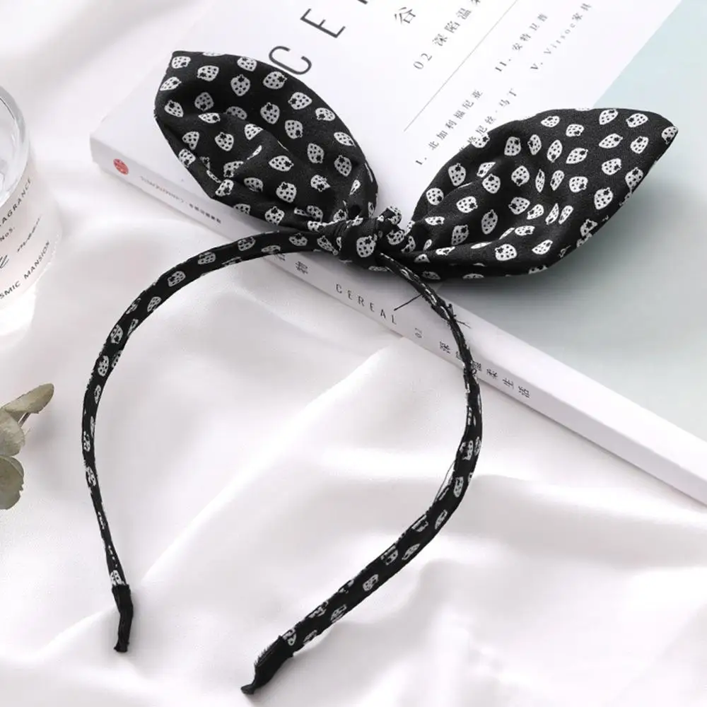 Милый ободки с кроличьими ушками в горошек 1 шт. головной убор ободок бантиком для