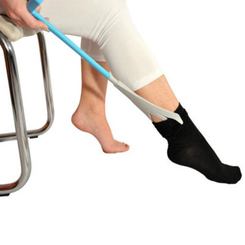 Новейший дизайн пластиковая накладка легко надевается легко снимается носок помощь чулок инвалидность помощь Уход за ногами инструмент P0191