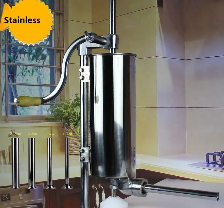 Вертикальная машина для наполнения сосисок нержавеющая сталь 4 л|meat filling machine|vertical