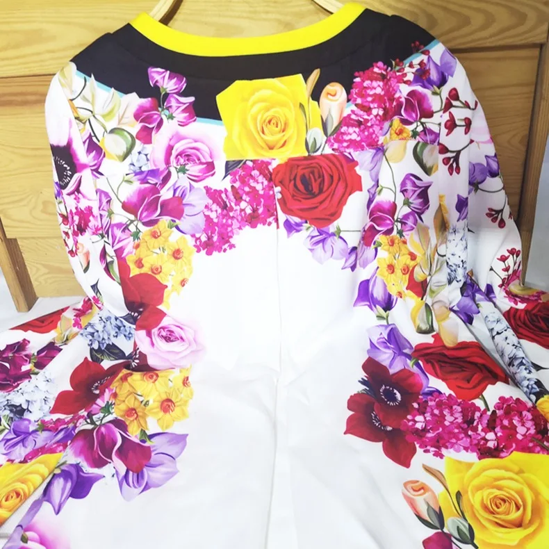 

Qian Han Zi 2020 Designer fashion long dress Women's Flare Sleeve Floral Print Vintage Beach elegant Loose High Split Maxi Dress