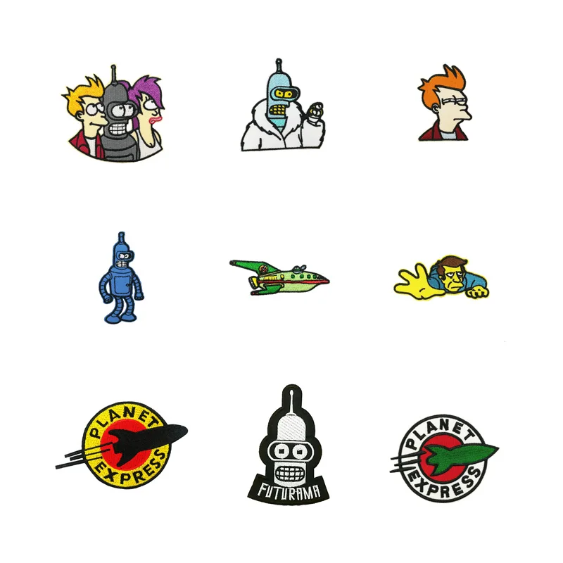 Futurama Enjoy slulm Planet Express бейдж Baby Bender космический корабль Не оставляющий школьника Futurama вышитая железная нашивка
