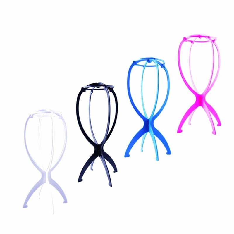 Colorful Ajustable Wig Stands Plastic Hat Display Head Holders 18*36 cm Mannequin Head/Stand Portable Folding Stand | Шиньоны и парики