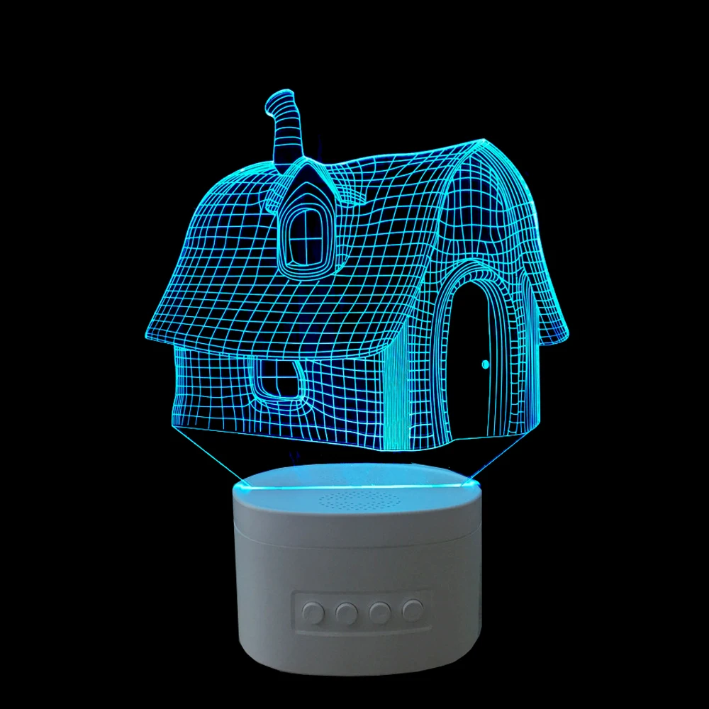 3D подсветка Bluetooth колонки музыка Светодиодные ночные светильники Домашнее