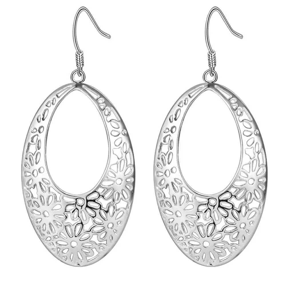 hollow simple high quality free shipping Silver Earrings for women fashion jewelry earrings /YBPNPDXB BPXFLYIB | Украшения и