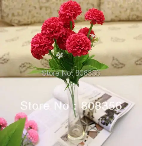 Новые 8 шт. 35 см Длина Моделирование искусственных цветов растения мяч куст