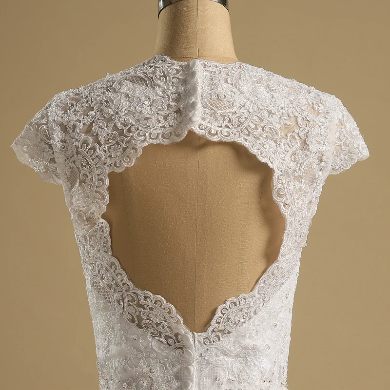 QQ Lover на заказ платье для свадьбы а силуэта прозрачное со шлейфом|sexy wedding dress|see through
