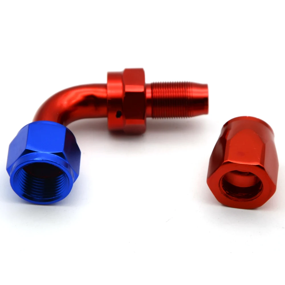 AN4 Aluminum Swivel PTFE Teflon Hose End Fitting Straight 45 90 180 Degree For Oil Fuel Line | Автомобили и мотоциклы