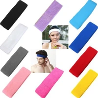 5pcslot unisex elastic headbands gym yoga cotton exercise sports sweat head hair band hair clips head wrap women accessories