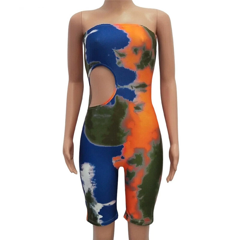 

New Women Casual Sleeveless Romper Fashion Hollow Out Playsuits Club Short Paysuits