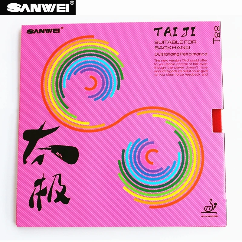 Резина для настольного тенниса, SANWEI, новинка, тайцзи плюс 40+, тайчи, наполовину липкая, немецкий стиль, Натяжная, с губкой, для пинг-понга, резина, tenis de mesa